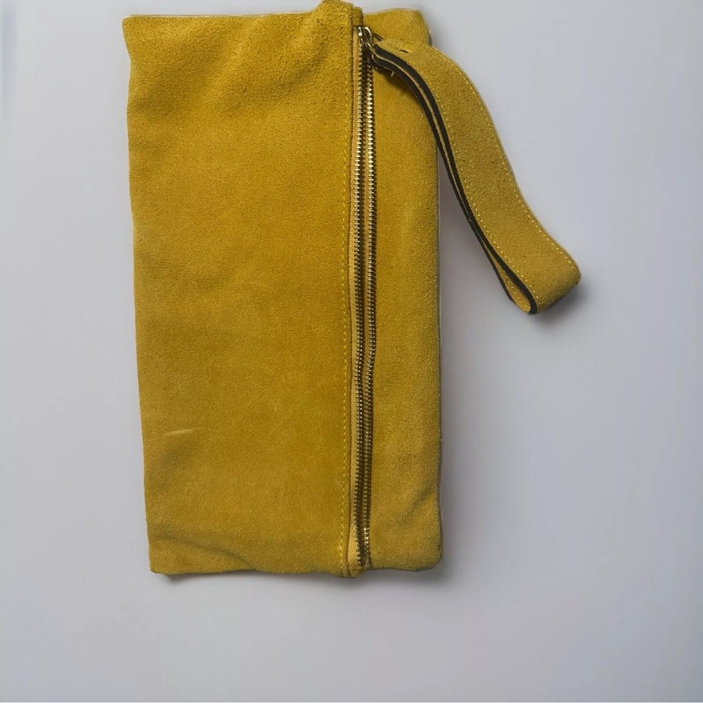 Vittoria Napoli Yellow Suede Clutch